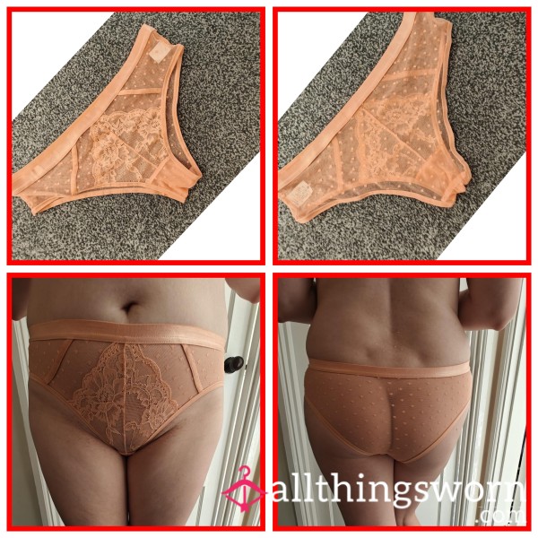 Peach Lace Knickers