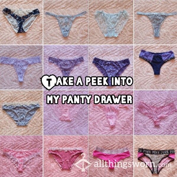 P**k In My Panty Drawer! Panties Available To Custom Wear 👙