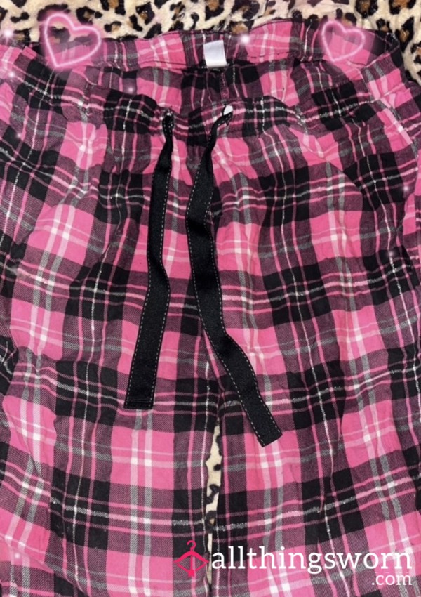 Pink And Black Plaid Cotton Pajama Pants 💋💕