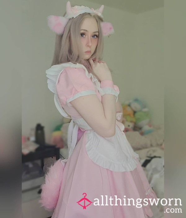 Pink Anime Cosplay Maid Dress - So Cute!!