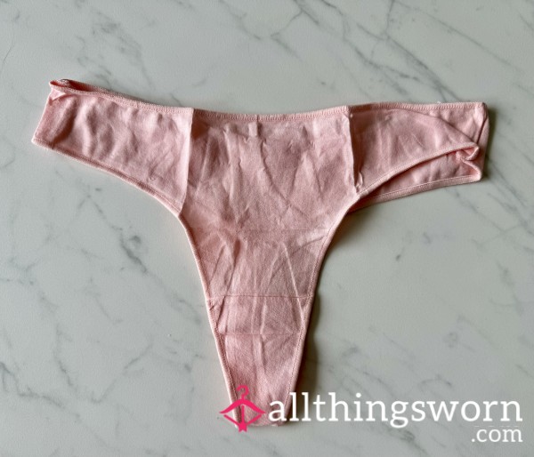 Pink Cotton Thong