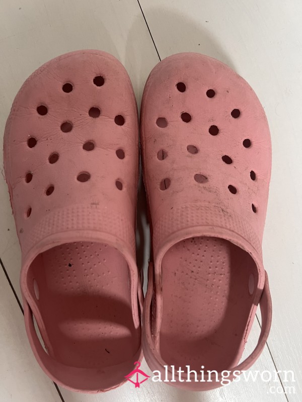 Pink Croc Style Shoes