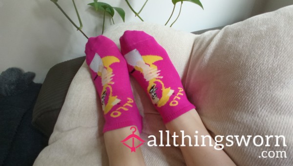 Pink Disney Character Ankle Socks