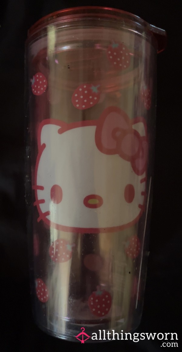 Pink Drinking Cup Hello Kitty 💕🌸 With Lid