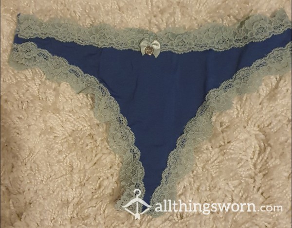 Blue Cotton Thong 💙