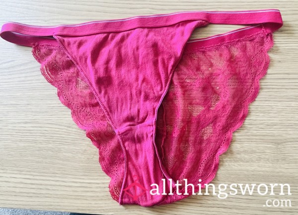 Pink Panties Soaked In My Pu**y