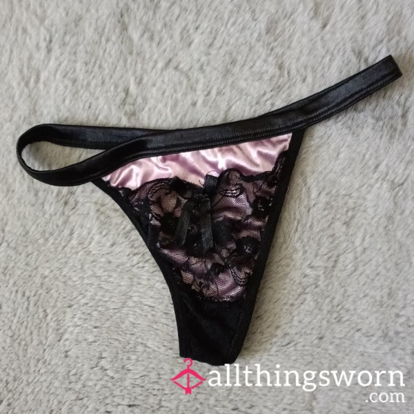 Pink Satin And Black Lace