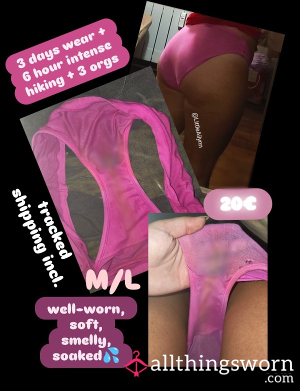 Pink Soft Well-loved Panties! Got Them Really Stinky! Ready To Ship! Tracking Shipping Included~