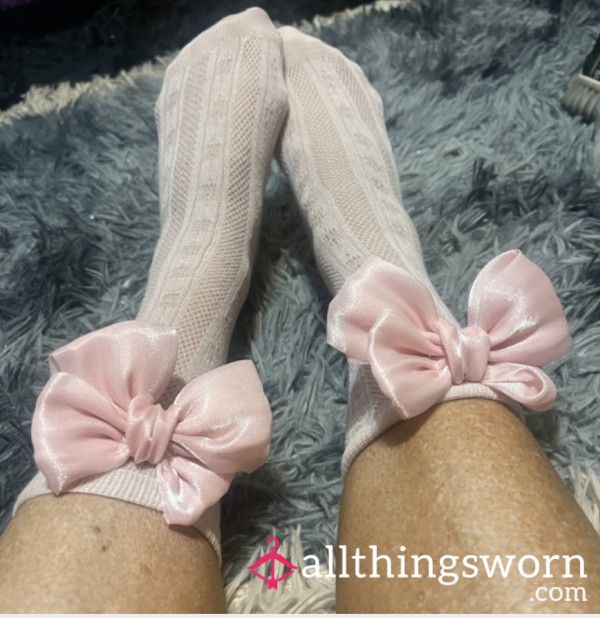 Pink Stockings With Pretty Pink Bow