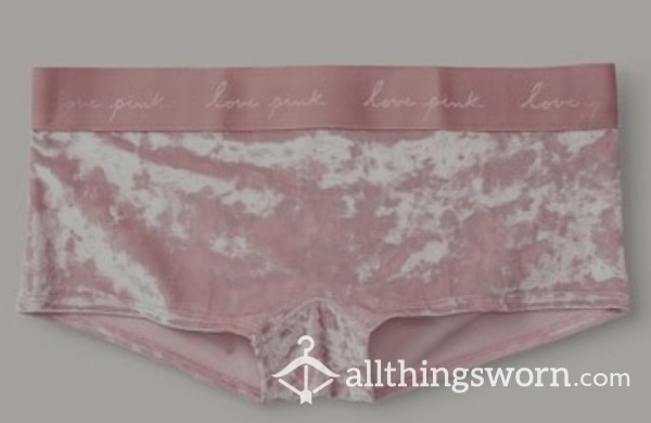 💖 Pink Velvet Victoria's Secret Boy Shorts 💖