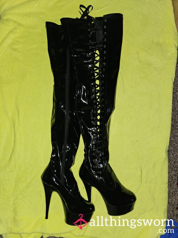 Thigh High Stripper Boots | Size W 9 (us) | 7in Heel