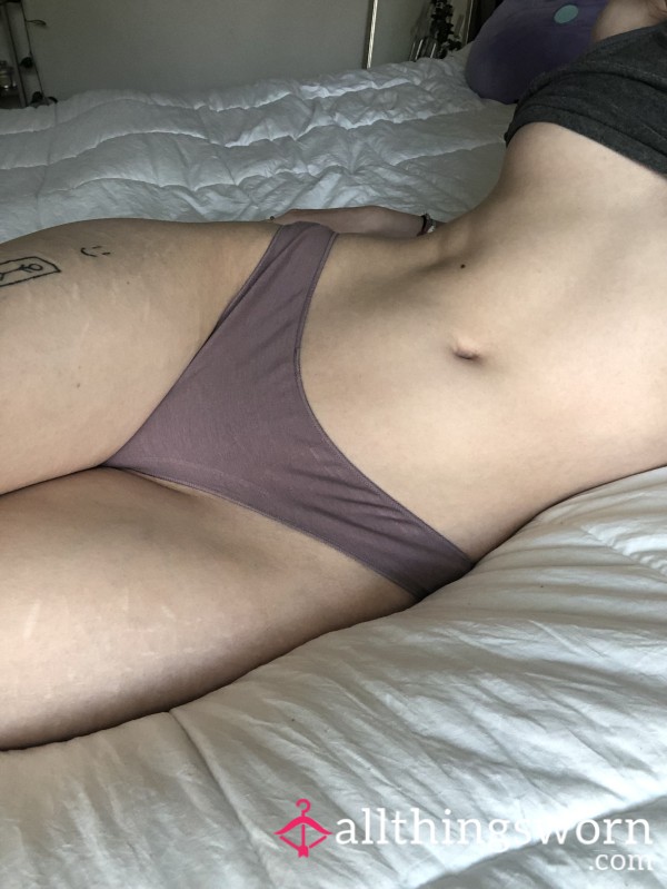 Plum Colored Cotton Thong