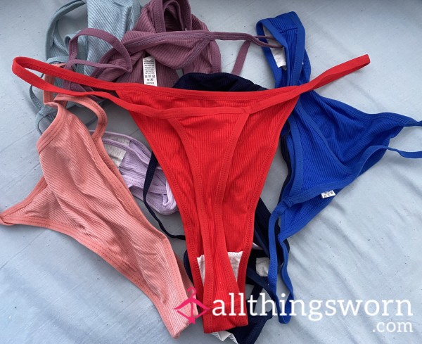 Plus Sized Worn Thong - You Will Be Sent A Random Colour