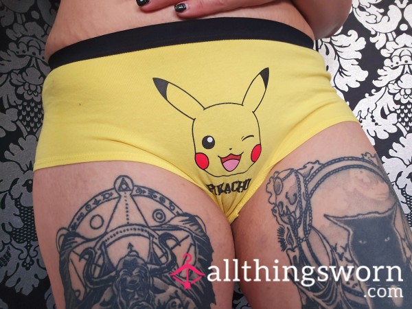 Pokemon Pikachu Yellow Girly Boxers
