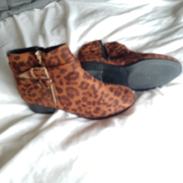 20% Off My Leopard Print Ankle Boots - Great For Role Play!