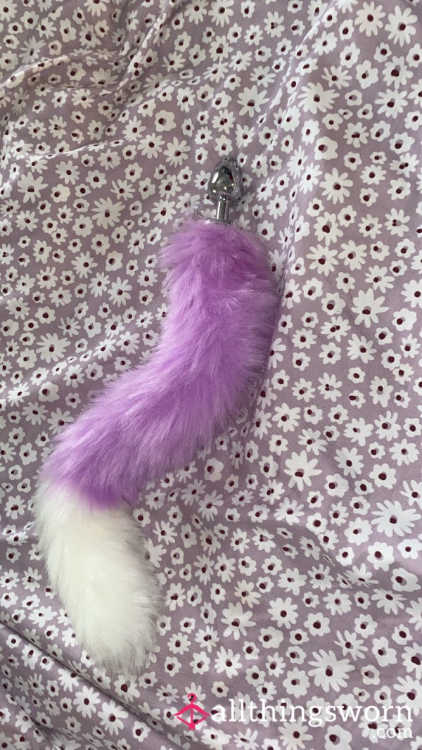 Purple Cat Tail Buttplug