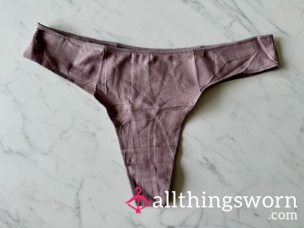 Purple Cotton Thong