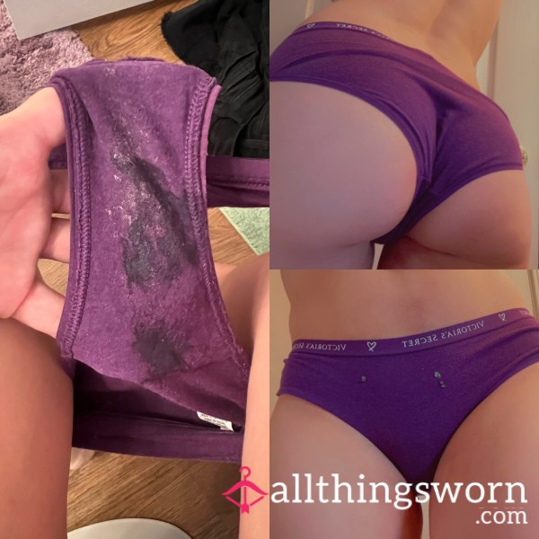 Purple Filthy Well Worn VS Purple Panties