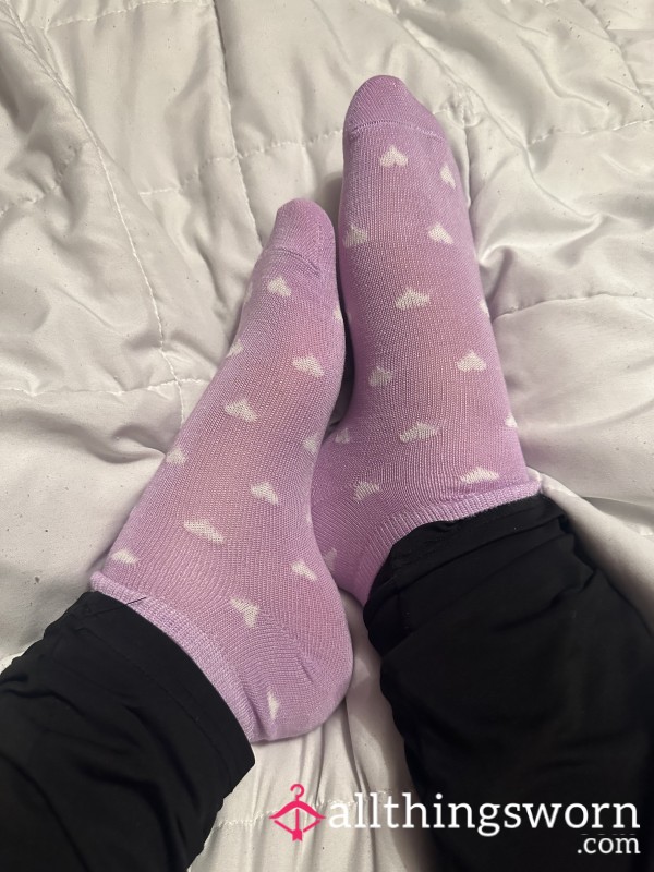 Purple Heart Socks (goth Girl)