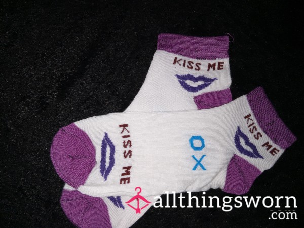 Purple 💋kiss Me Socks 💋