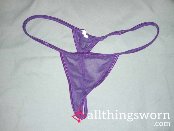 Purple See-Through G-String Panty