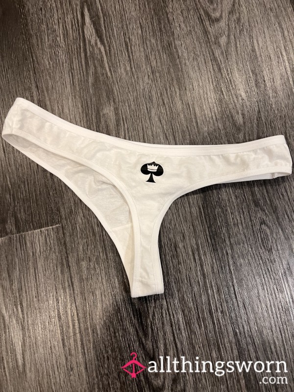 Qos White Thong