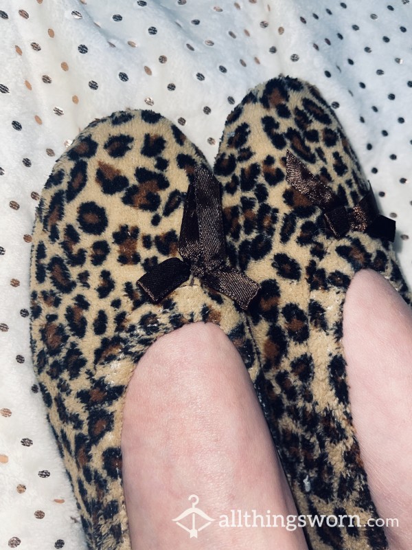 READY TO SHIP CHEETAH SLIPPERS