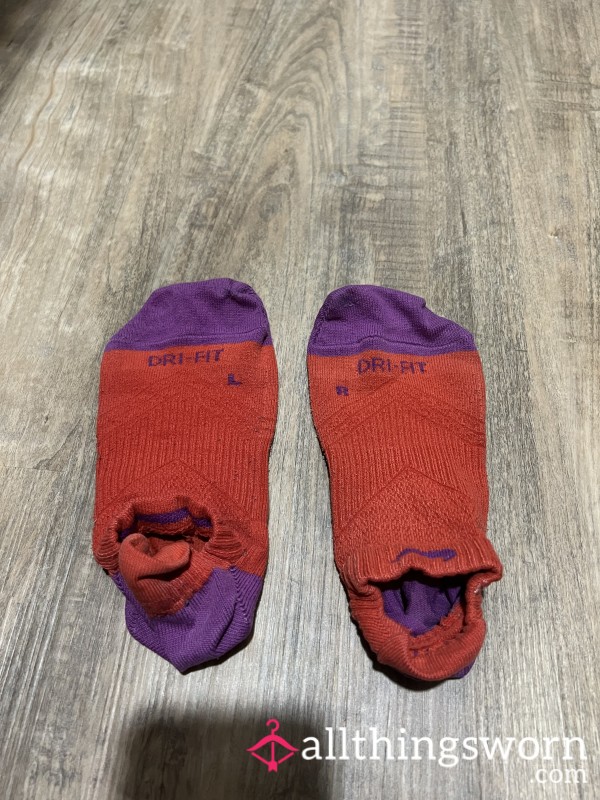 Red And Purple Nike Dri Fit Socks