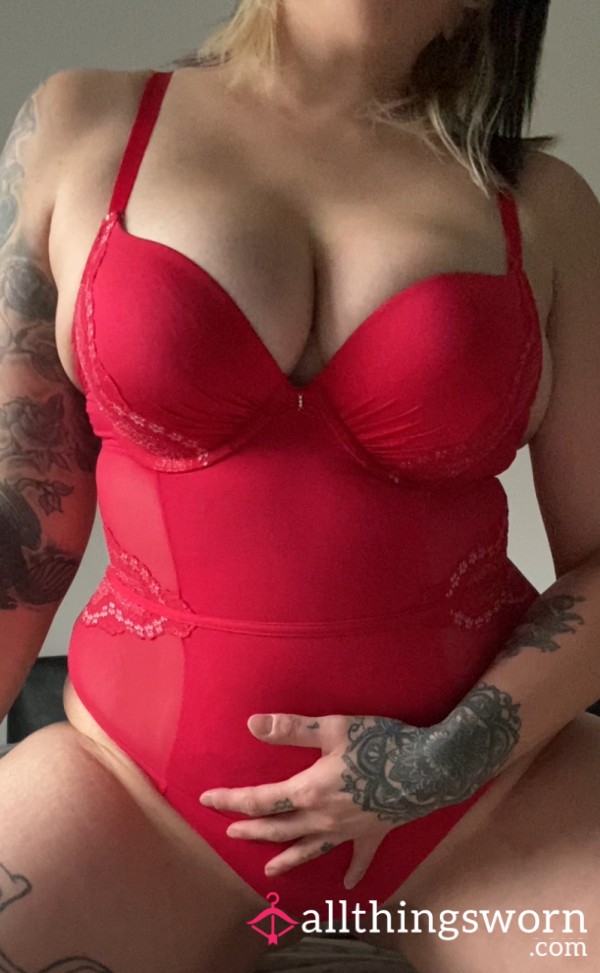 Red Boux Avenue Bodysuit