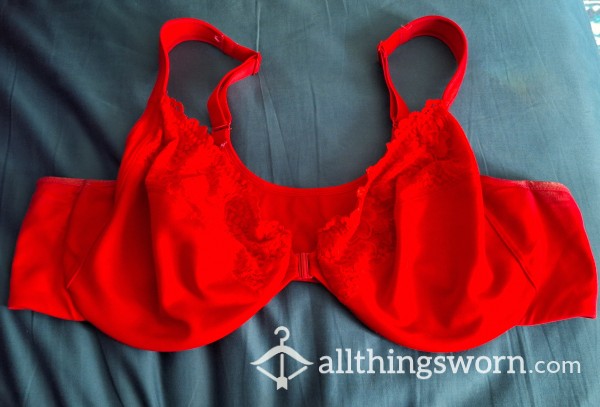 **CLEARANCE**Red Lace Detail Front Closure Bra