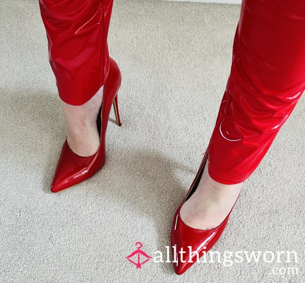 Red Patent Shiny Stiletto High Heels
