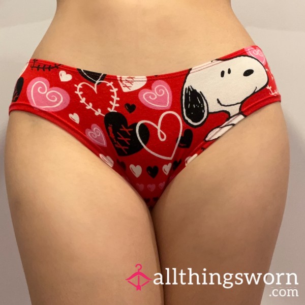 Red Pink Snoopy Cheeky Bikini Cotton Panty Underwear