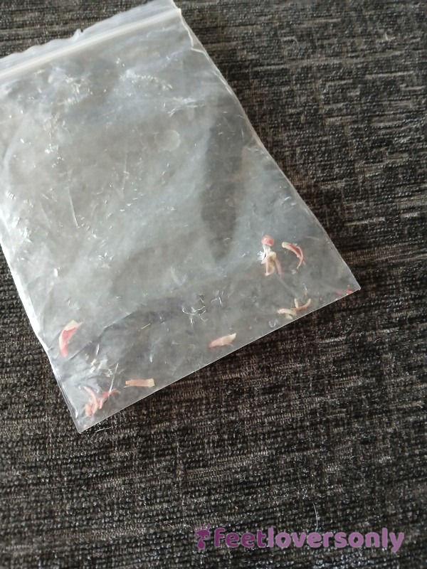 Red Polished Nail Clippings