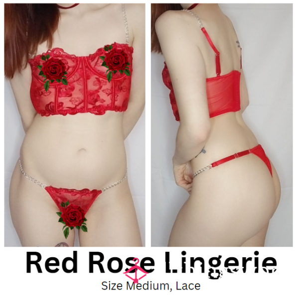 RED ROSE LINGERIE SET