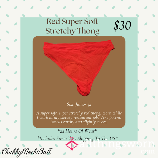 BBW Red Super Soft Stretchy Thong