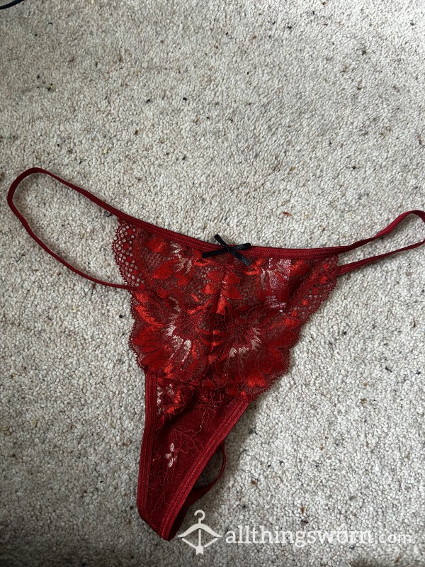 Red Thong With Gold Detailing (10% Off Price For Father Day)