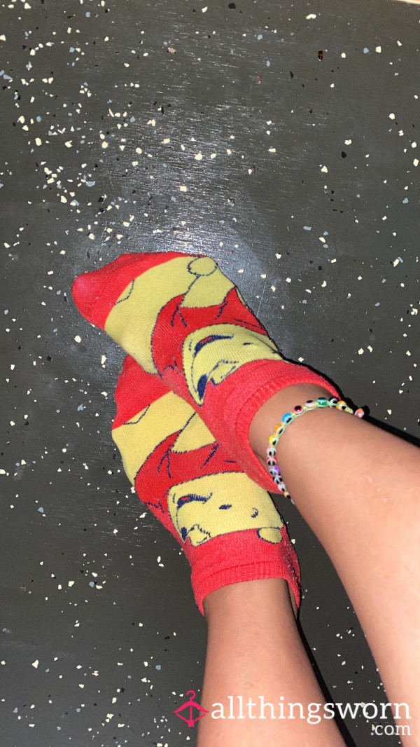 Red Winnie Pooh Socks