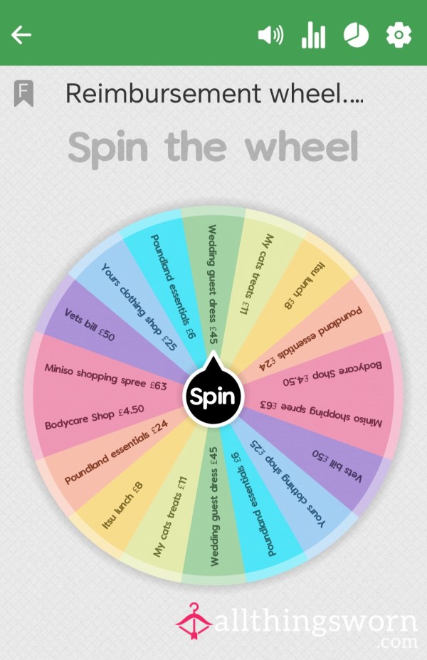 Reimbursement Wheel - Be A Gent Or Loser Sub And Cover The Costs 💸💸💸