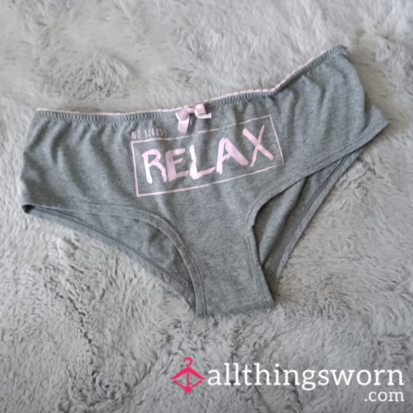 Relax! Soft Grey Cotton Panties