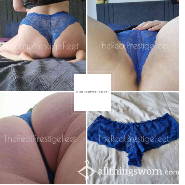 Royal Blue High Waisted Lace Panties | No Cotton Gusset | Size 1XL | Standard Wear 48hrs | See Listing Photos For More Info - From £16.00 + P&P