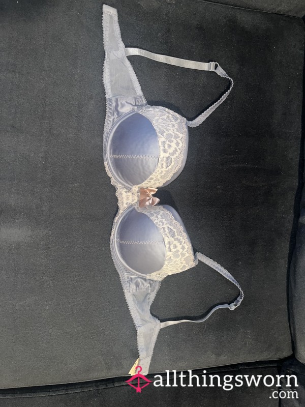 Satin Bra 36C With Lace Detail Very Old Too Small For Me Now