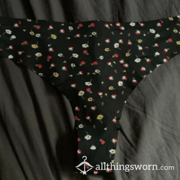 *SOLD* Nylon Flower Thong