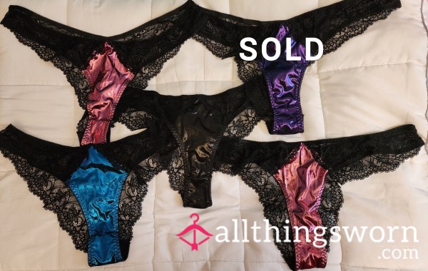 Satin Thongs - Available In 3 Colors