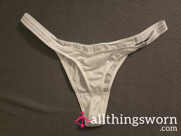 Satin White Thong Super Comfy