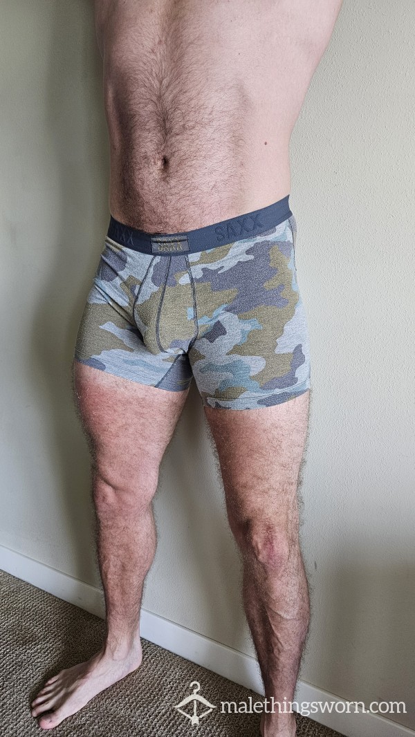 Saxx Camo Boxer Briefs (Sz M)