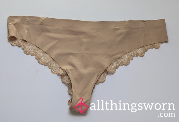 S**y Beige Cheeky Panties Size 6