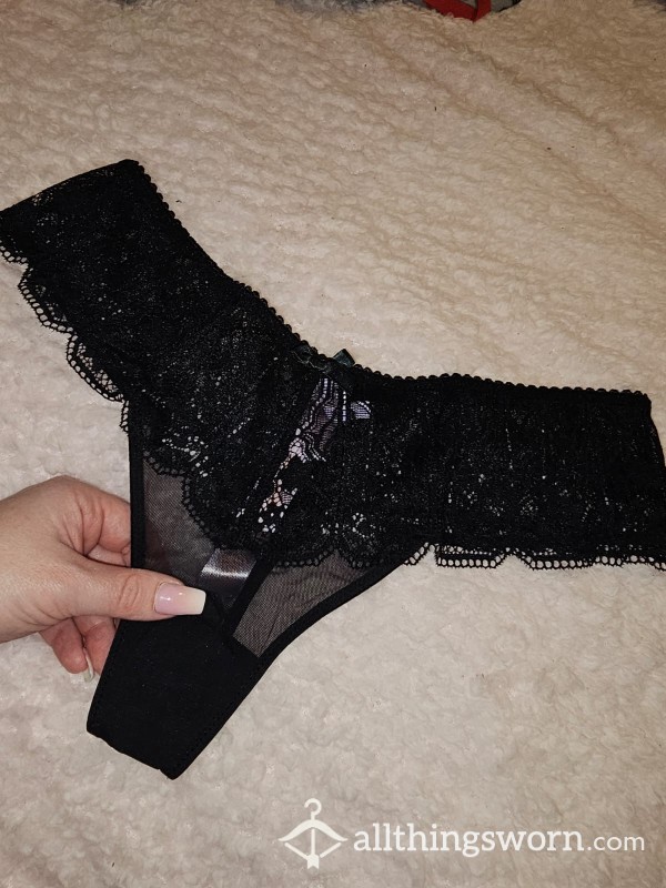 **SOLD**Sexy Black Savage Fenty Thong (Size 10)**SOLD**
