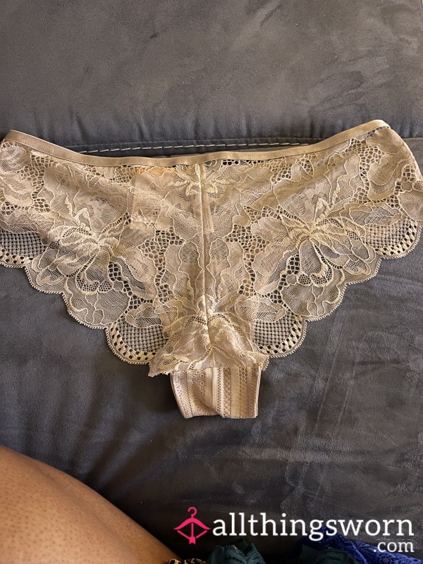 S**y Cream Lace Boy Short Panties