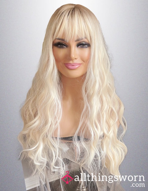 Sexy Creamy Blonde Wig For Sissy Play