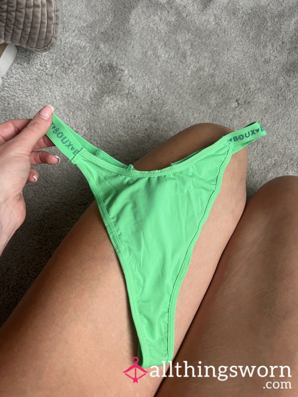 Sexy Microfibre Green Thong 💚🥵👅